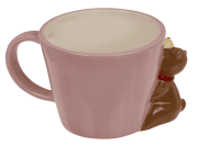 Różowy kubek z misiem i sercami 300 ml - Prezent dla ukochanej  (2).png