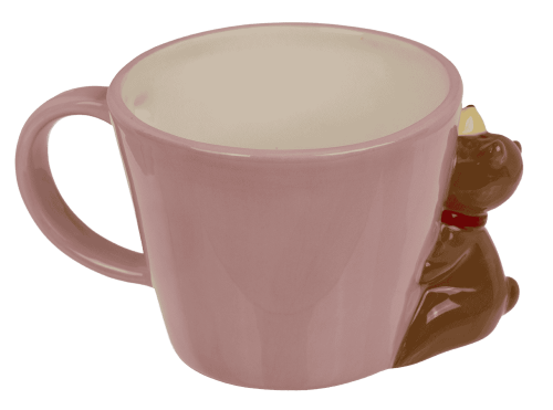 Różowy kubek z misiem i sercami 300 ml - Prezent dla ukochanej  (2).png