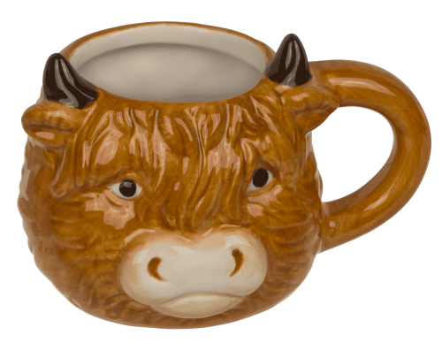 Kubek Krowa Highland 300 ml - Ceramiczny kubek z rogami i sierścią  (4).png