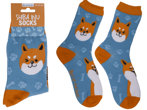 Skarpetki Shiba Inu niebieskie 36-42 - Prezent dla miłośnika psów  (1).png