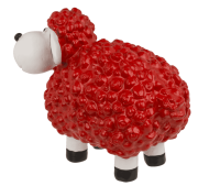 Czerwona owieczka 15 cm z loczkami - figurka dekoracyjna na prezent  (5).png