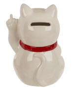 Skarbonka wściekły kot z gestem ceramiczny - prezent dla kociarza  (5).png