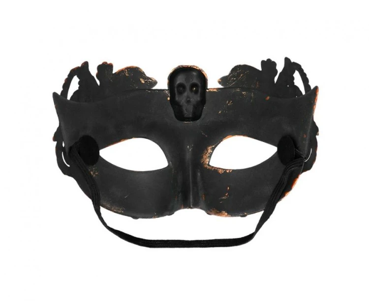 Maseczka miedziana z czaszką - maska z czaszką na Halloween