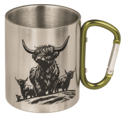 Stalowy Kubek z Karabińczykiem Highland Cow - Krowa Szkocka  (7).png