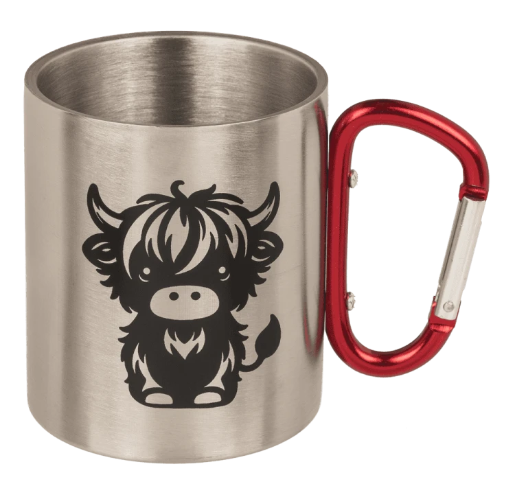 Stalowy Kubek z Karabińczykiem Highland Cow - Krowa Szkocka  (9).png