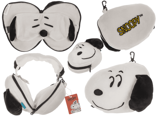 Poduszka Podróżna Snoopy 2w1 - Z Opaską na Oczy  (1).png