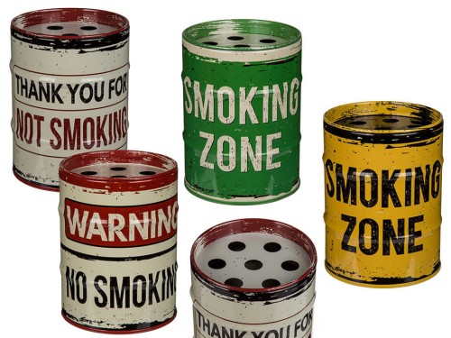 Metalowa popielniczka retro Mix Wzorów Prezent 2