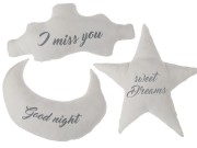 DEKORACYJNA PODUSZKA NA NOC GWIAZDA KSIĘŻYC CHMURA 2