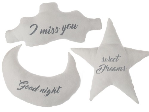 DEKORACYJNA PODUSZKA NA NOC GWIAZDA KSIĘŻYC CHMURA 2