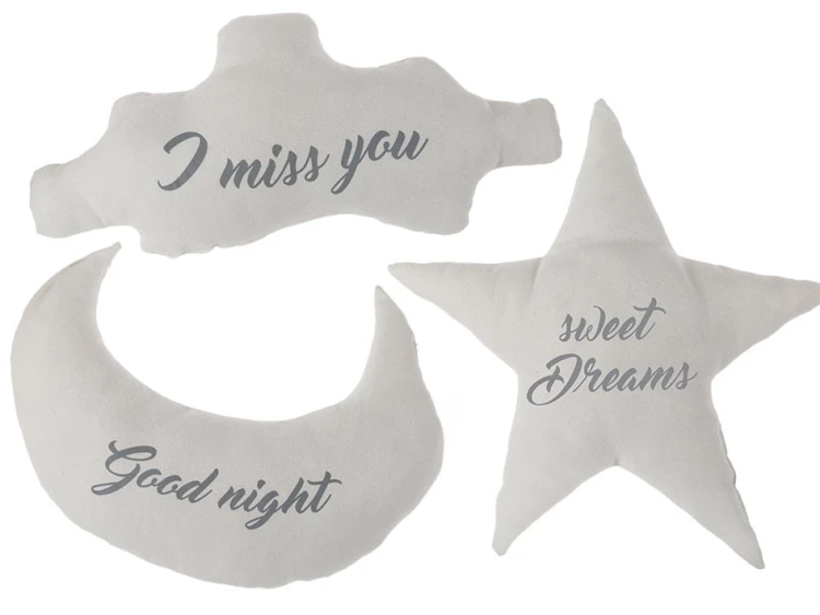 DEKORACYJNA PODUSZKA NA NOC GWIAZDA KSIĘŻYC CHMURA 2