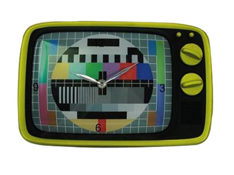 ZEGAR SZKLANY TV TELEWIZYJNY TECHNICZNA SYGNAŁ PRL