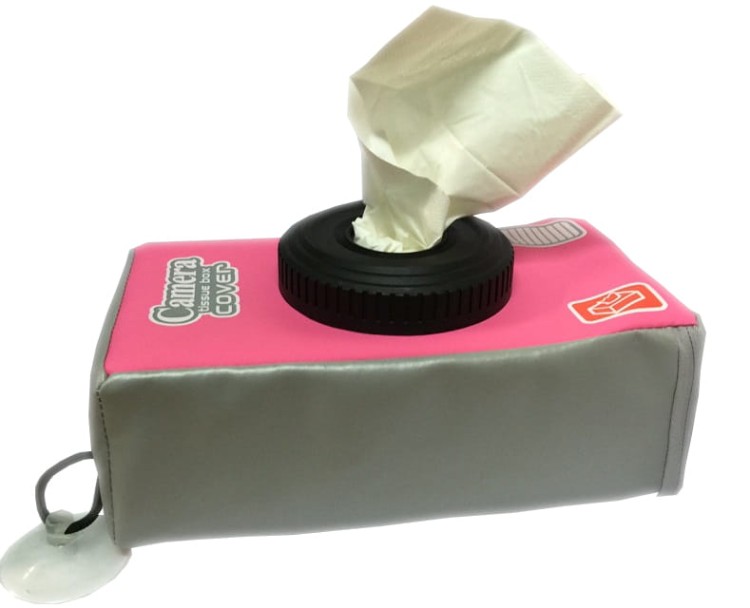 ETUI NA CHUSTECZKI FOTOGRAFA RÓŻOWE APARAT PUDEŁKO