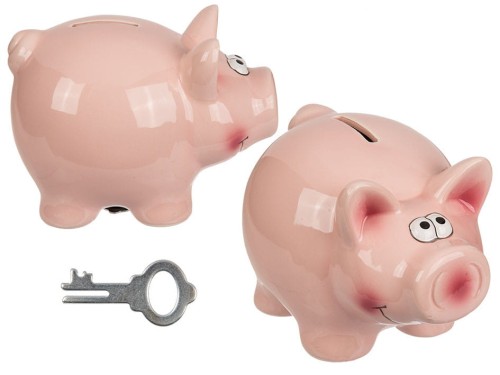 ŚWINKA SKARBONKA KLASYCZNA RÓŻOWA RÓŻ KLUCZ KLUCZYK  2.jpg