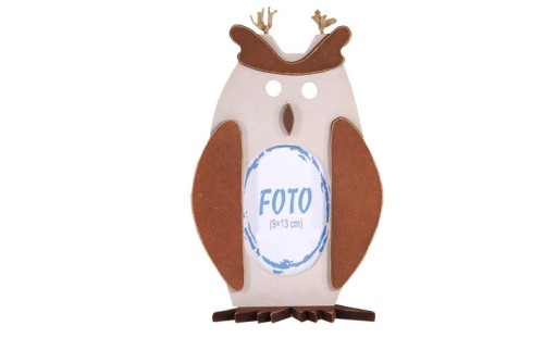 RĘCZNIE WYKONANA RAMKA SOWA SÓWKA ZDJĘCIA DREWNIANA