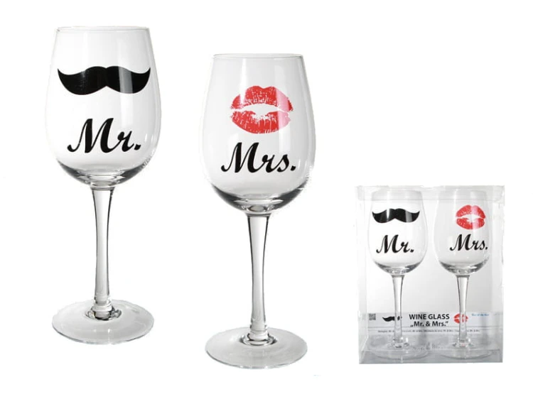 KIELISZKI DO WINA MRS MR ŚLUBNE ŚLUB WESELE 2 SZT