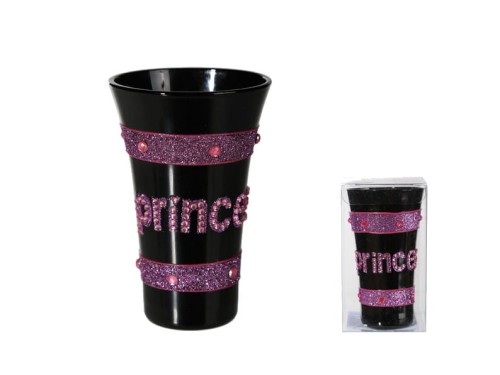 KIELISZEK PRINCESS CZARNY CEKINY PANIEŃSKI ŚLUB