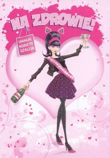 Karnet na wieczór panieński Na Zdrowie Pocztówka