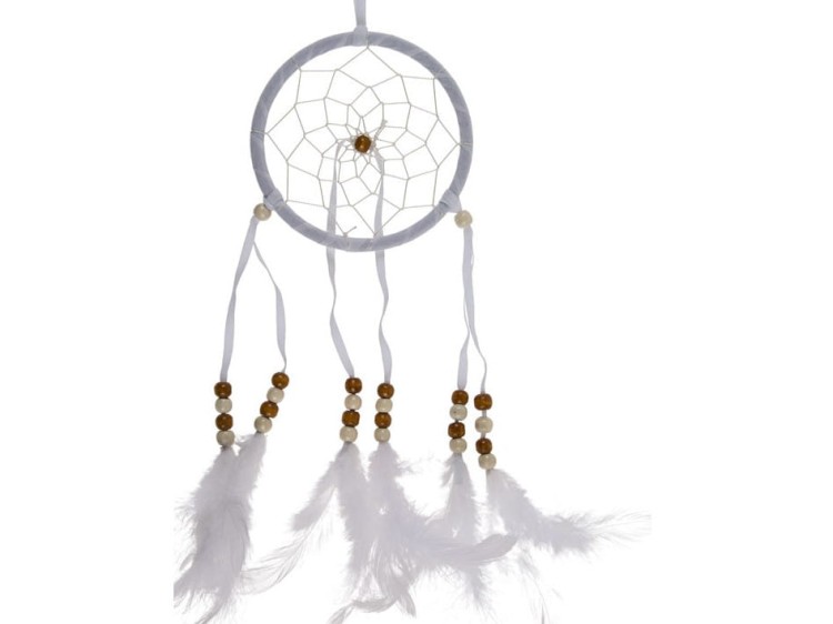 ŁAPACZ SNÓW dreamcatcher BIAŁE PIÓRA DEKORACJA 1.jpg