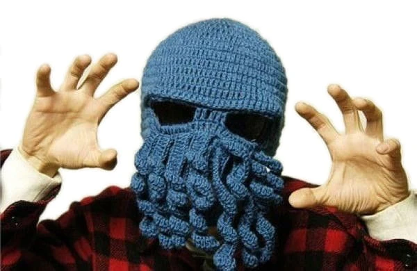 CZAPKA OŚMIORNICA - GRANATOWA PRZEBRANIE Z MACKAMI