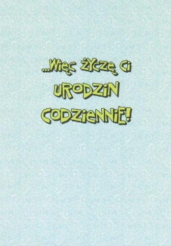 KARNET POCZTÓWKA URODZINOWA Z KOPERTĄ URODZINY 2 2