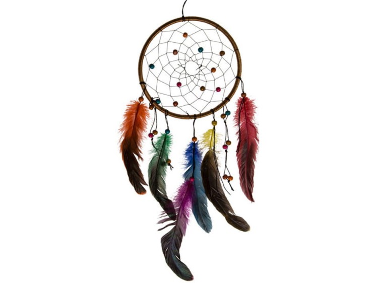 ŁAPACZ SNÓW dreamcatcher KOLOROWE PIÓRA DEKORACJA 1.jpg