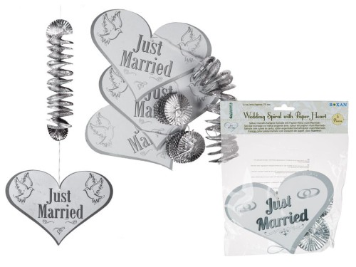 GIRLANDA ŚLUBNA BANER ŚLUB WESELE ŁAŃCUCH SERCE