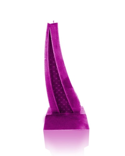 ŚWIECA ŻAGIEL XXL RÓŻOWY METALIK 3D ŚWIECZKA 23 CM 1.jpg