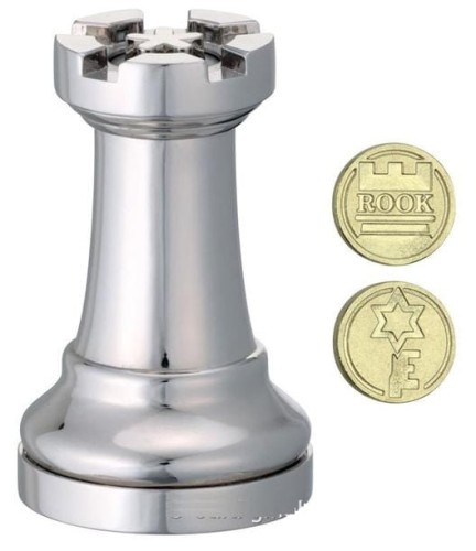 CAST CHESS ROOK METALOWA ŁAMIGŁÓWKA GRA LOGICZNA 2