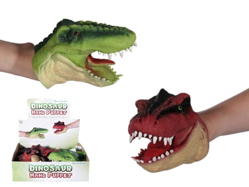 PACYNKA DINOZAUR NA RĘKĘ DUŻY GŁOWA DINO GUMOWA 2