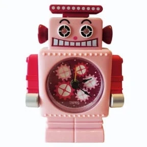 BUDZIK ROBOT - RUBY ZEGAR ROBOCIK RÓŻOWY DZIECI
