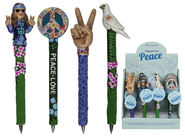 DŁUGOPIS PEACE ZNAK POKOJU MIX WZORÓW WKŁAD CZARNY 2.jpg