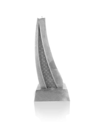 ŚWIECA ŻAGIEL XXL - SREBRNY ŚWIECZKA DEKORACYJNA 1