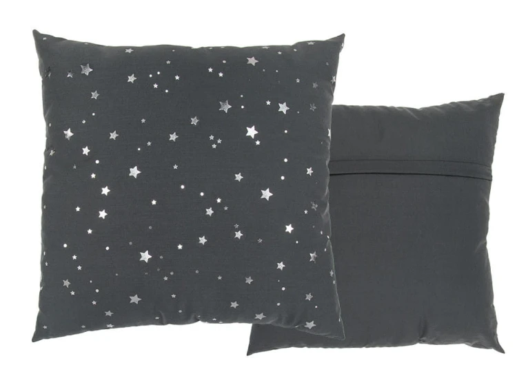 DEKORACYJNA PODUSZKA GWIAZDKI SZARA GWIAZDY