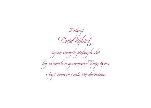 Karnet na dzień kobiet z kopertą Pocztówka Kwiaty 2