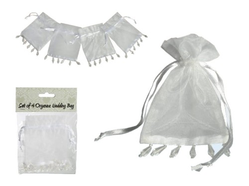 OPAKOWANIE ŚLUBNY PODARUNEK BIAŁE WORECZKI ORGANZY