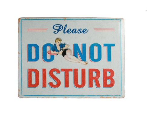 TABLICA METALOWA RETRO DO NOT DISTURB OBRAZ PLAKAT