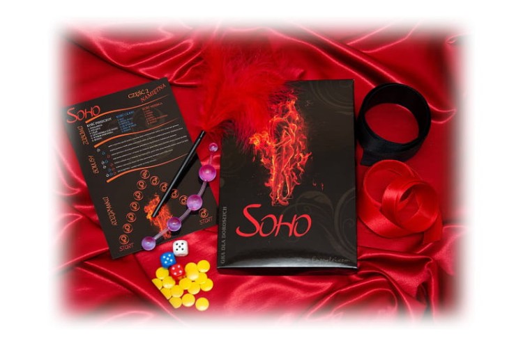 EROTYCZNA GRA - SOHO GRA PAR DILDO WSTĄŻKI PIÓRKO
