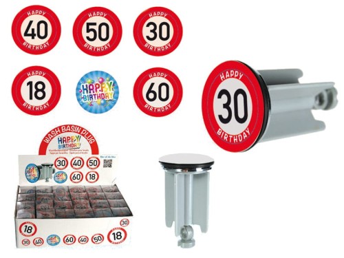 ZATYCZKA DO UMYWALKI HAPPY BIRTHDAY KOREK MIX WZORÓW 2