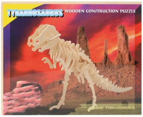 DREWNIANE PUZZLE 3D - DINOZAURY PRZESTRZENNE DINO 2