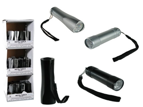 METALOWA LATARKA 9 LED TOREBKI PODRÓŻNA TURYSTYCZNA 2