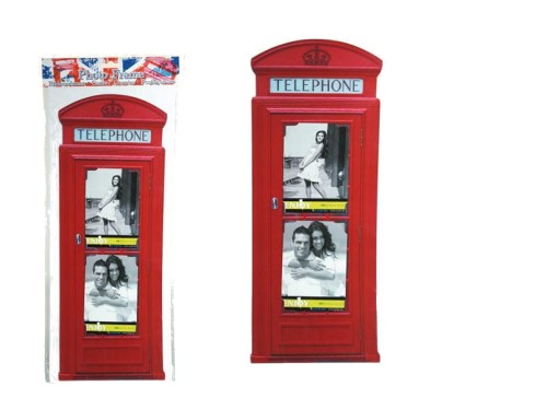 RAMKA PRZYKLEJANA ŚCIANĘ BUDKA TELEFONICZNA CZERWONA