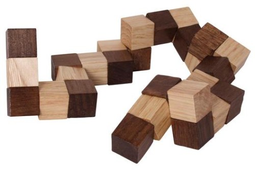 KOSTKA WĄŻ BIG ŁAMIGŁÓWKA LOGICZNA SNAKE DREWNIANA 2