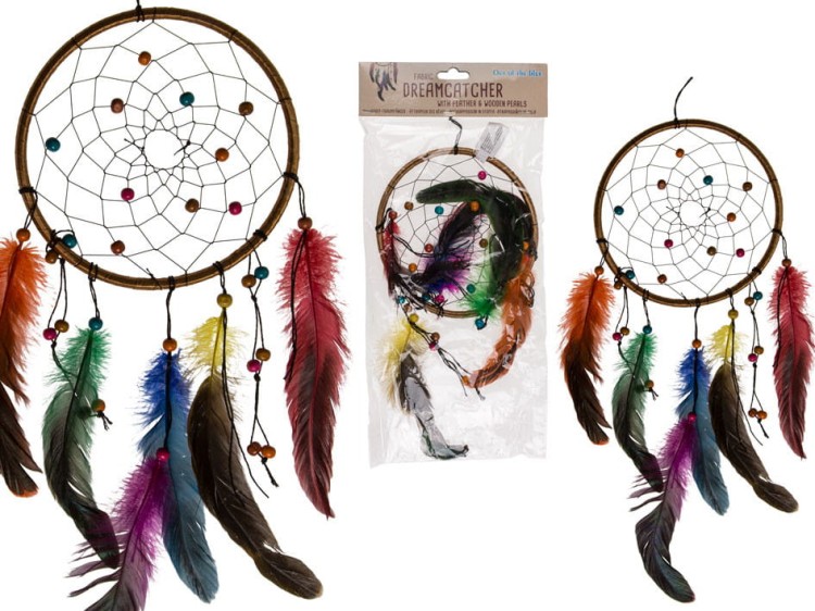 ŁAPACZ SNÓW dreamcatcher KOLOROWE PIÓRA DEKORACJA 2.jpg