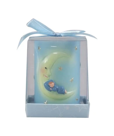 ŚWIECZKA DEKORACYJNA KSIĘŻYC NIEBIESKA CHŁOPIEC