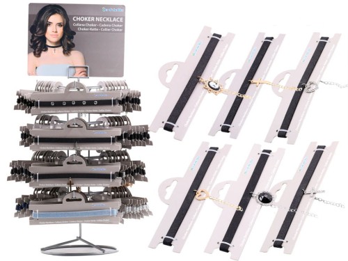 NASZYJNIK CHOKER Z ZAWIESZKĄ CELEBRYTKA TASIEMKA 2