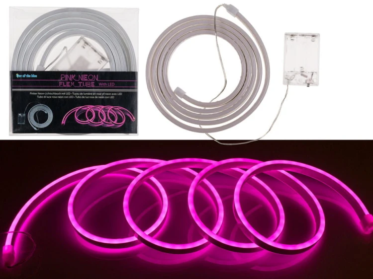 Neon 2 m DEKORACJA różowy ŚWIECĄCY PASEK LAMPKA .jpg