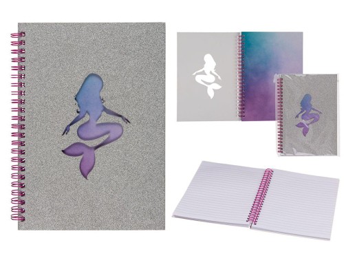 NOTES kołonotatnik SYRENKA z brokatem A5 SPIRALA .jpg