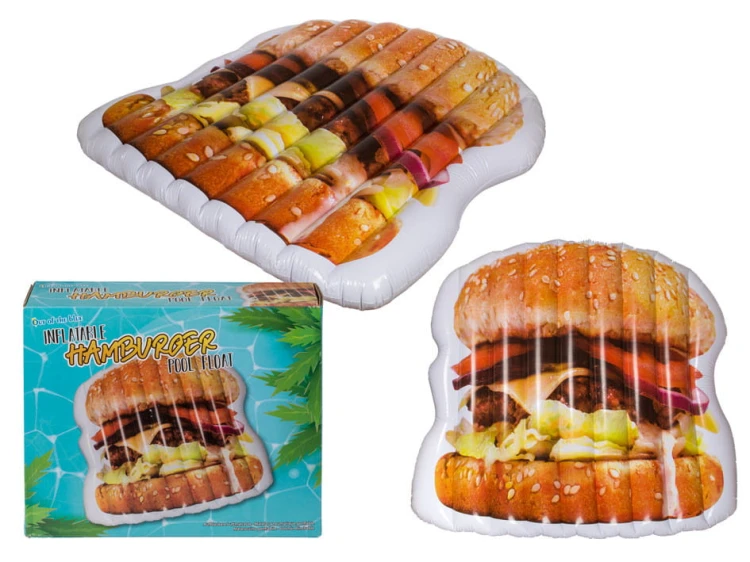 MATERAC DO PŁYWANIA hamburger 159X174CM DMUCHANY .jpg