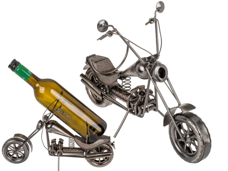 Metalowy STOJAK NA WINO - motocykl IV MOTOCYKLISTY .jpg