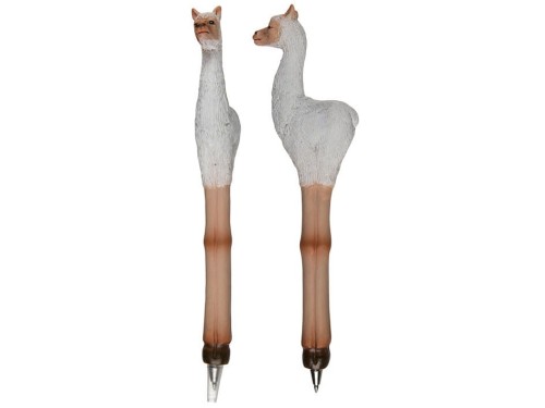 DŁUGOPIS lama CZARNY WKŁAD ZWIERZĘCY ZOO FIGURKA 1.jpg